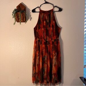 Candalate Vibrant Rust Multicolor dress